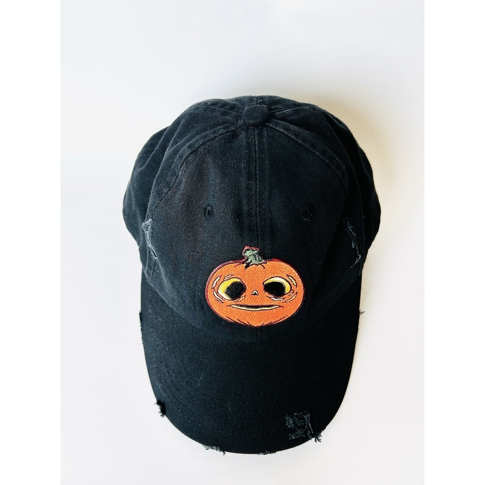 Universal Studios Halloween Horror Nights Jack O'Lantern Strapback Cap Black Hat - Picture 2 of 8